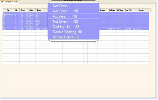 - Reason Codes ~ Transaction Audit -