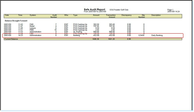 - Safe Audit Report Including Banking Detail -