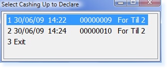 - Deferred Cashing-up's -