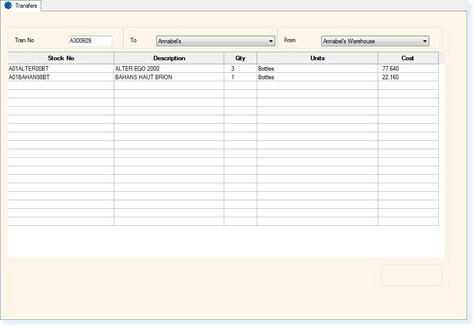 - Outlet Stock Transfer Routine -