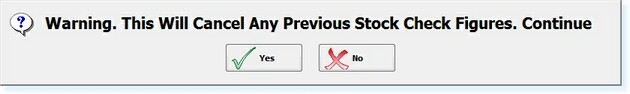 - 'Stock Check Cancel' Prompt -